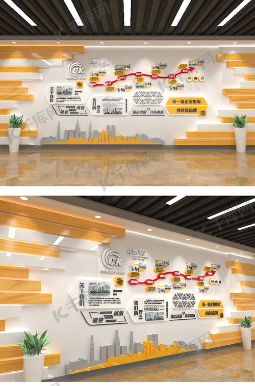 大氣科技公司企業文化墻創意模板集錦